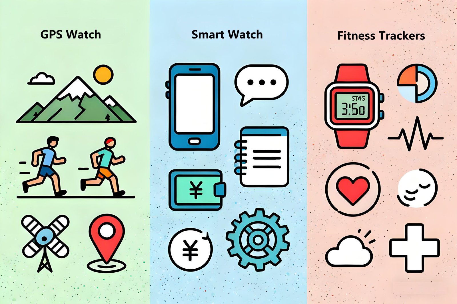Differences Between GPS Watches, Smart Watches, and Fitness Trackers