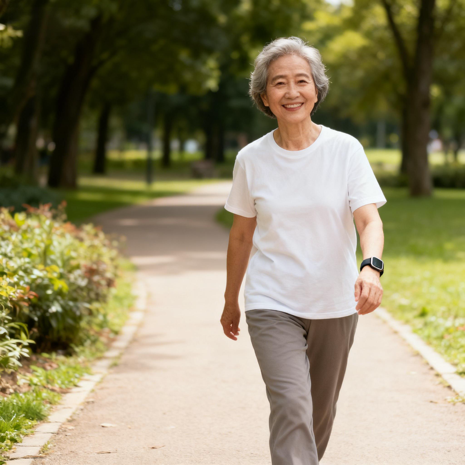 Smartwatch for the elderly with automatic heart rate monitoring