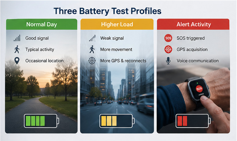 medical alert watch battery test profiles