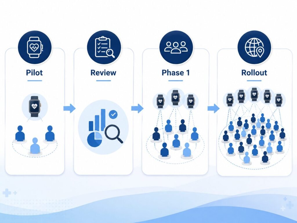 telecare wearable controlled rollout
