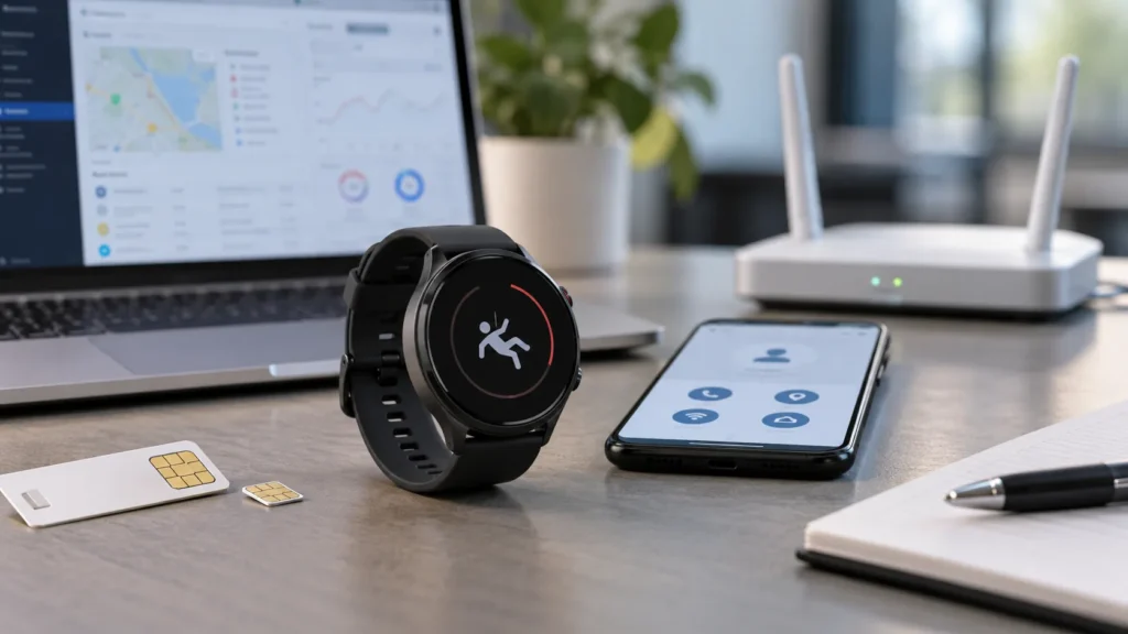 Connectivity architectures for fall detection watches
