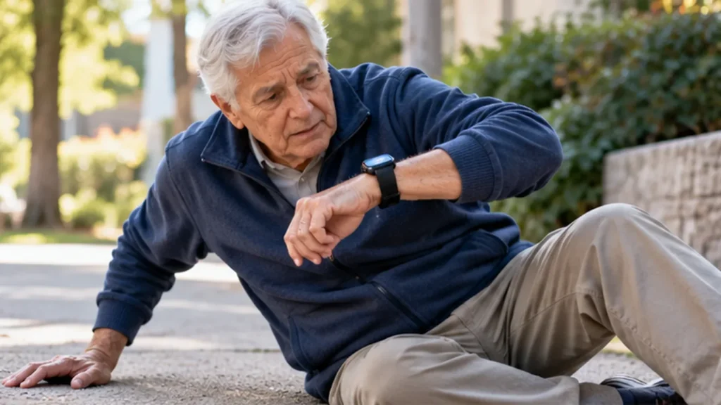 GPS fall detection watch location data after an alert