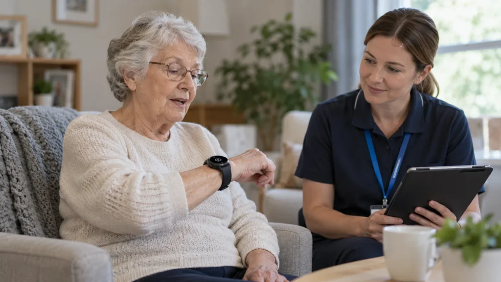 Two-way voice testing on a medical alert watch
