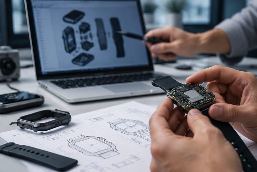 Smartwatch component selection trade-offs across processor sensors connectivity battery and PCB