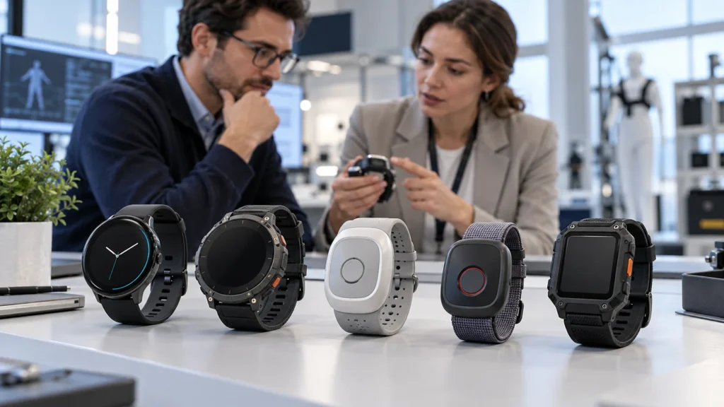 Different types of watches with fall detection