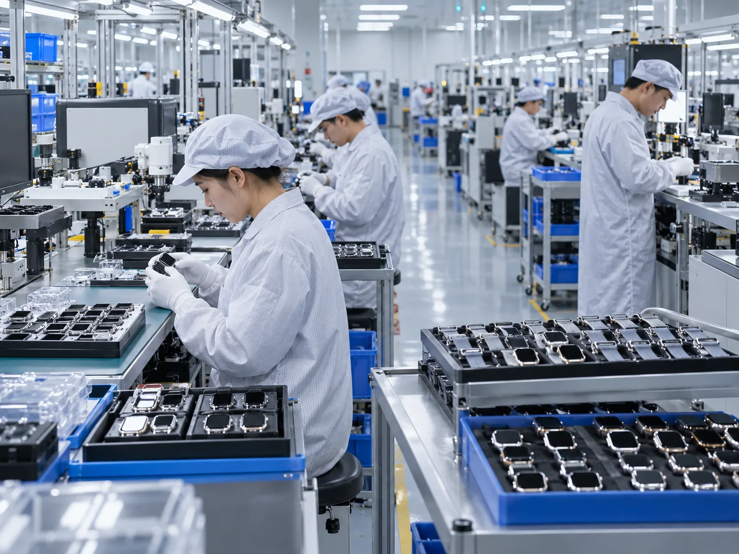 WearIntell smartwatch factory production line